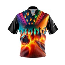 Personalized Name Fire Bowling Party Bowling Jersey Shirts All Size