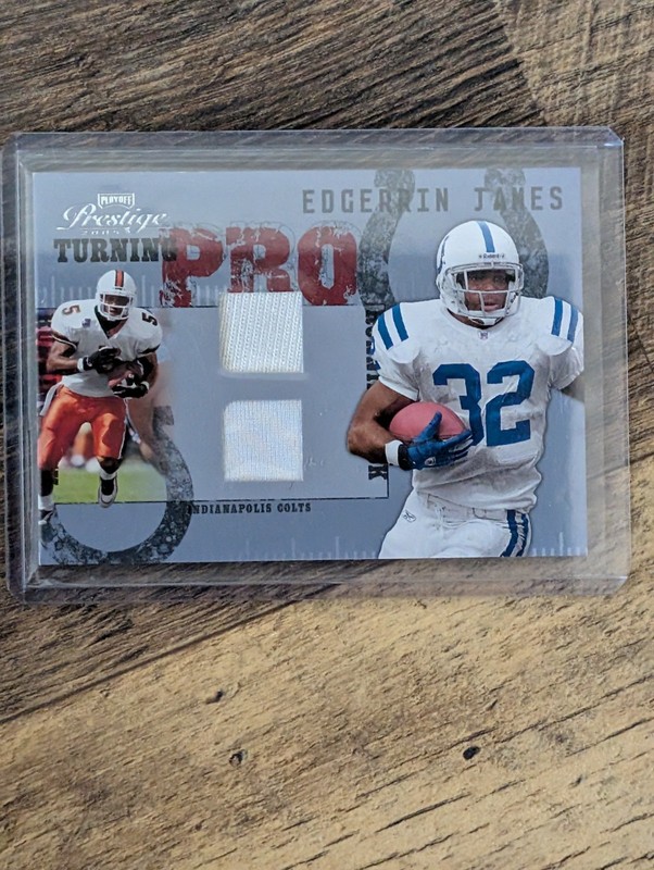2005 Playoff Prestige - Turning Pro Jerseys Edgerrin James #TP-9 /250 (MEM)