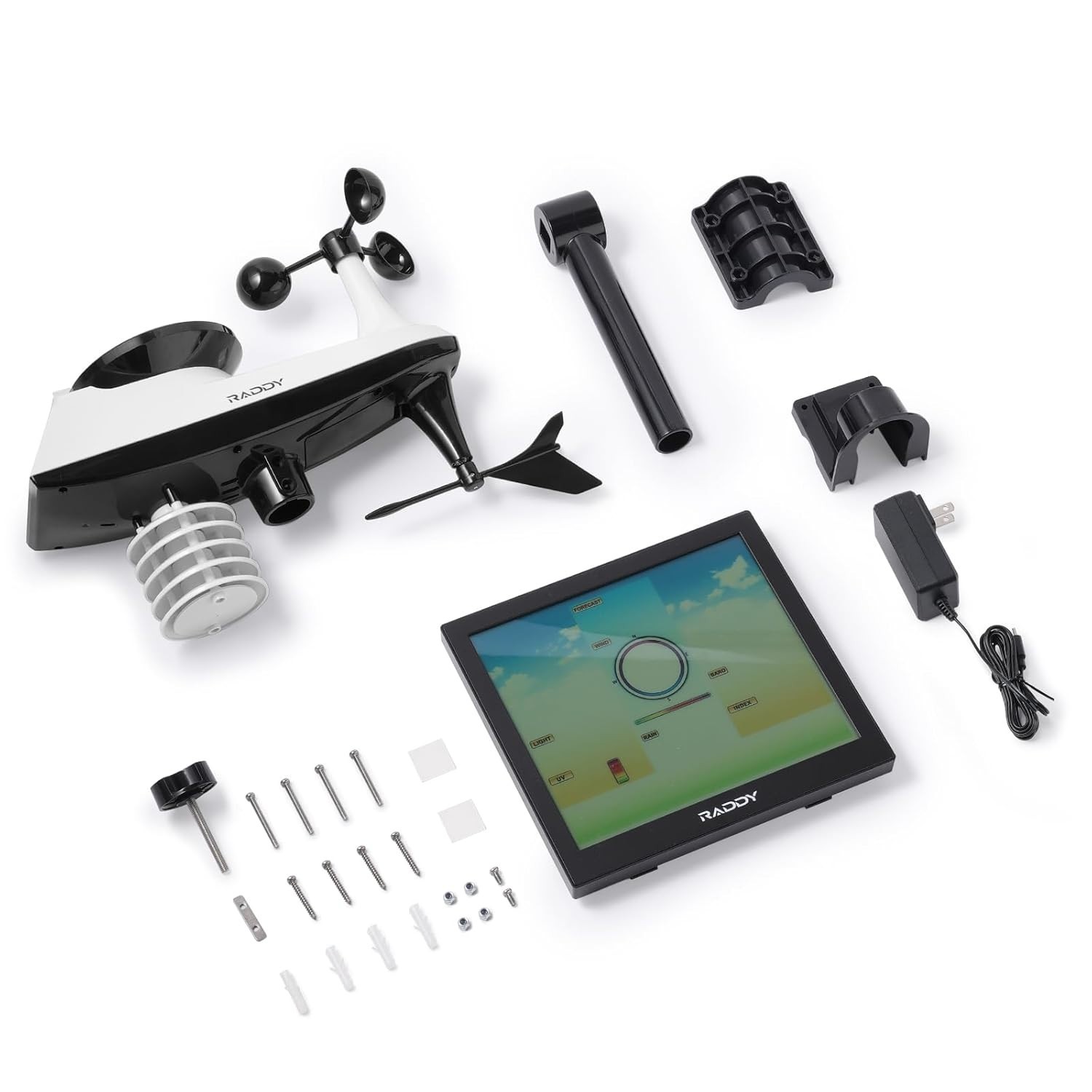 Modern Indoor/Outdoor Smart Weather Monitor - Wi-Fi, UV & Light Index Included