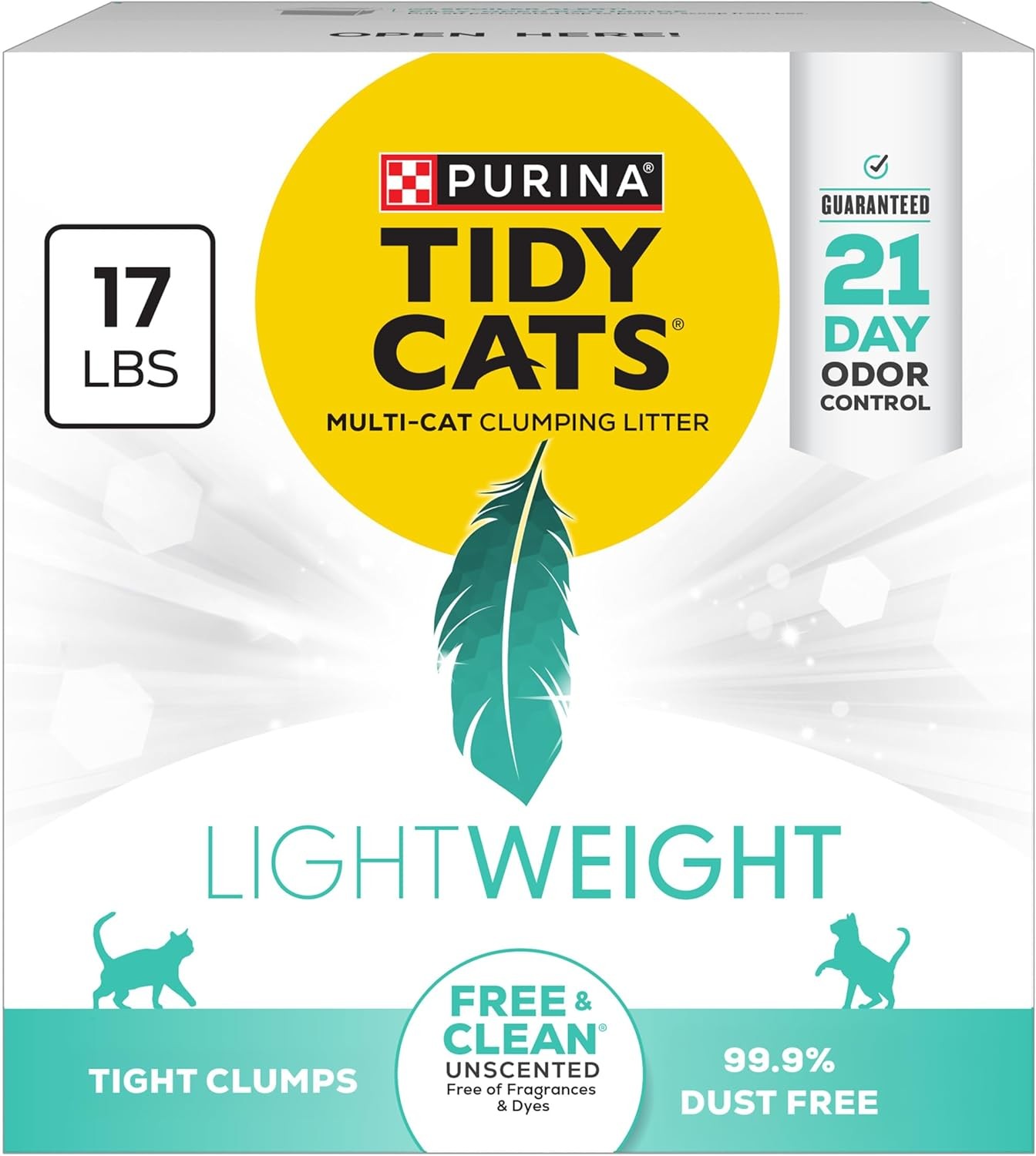 Purina Tidy Cats LightWeight Free and Clean 17 Pound (Pack o
