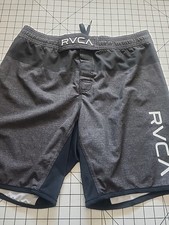 RVCA Boardshorts Men's MMA Linerless Gray Shorts Large 9" Inseam