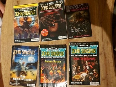 5 X JOHN SINCLAIR Hefte verschiedene Auflagen Romane 