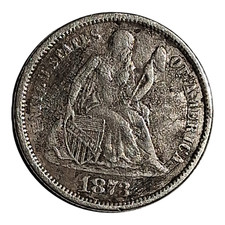 1873 Seated Liberty Dime No Arrows F/VF Silver 10C Philadelphia #932