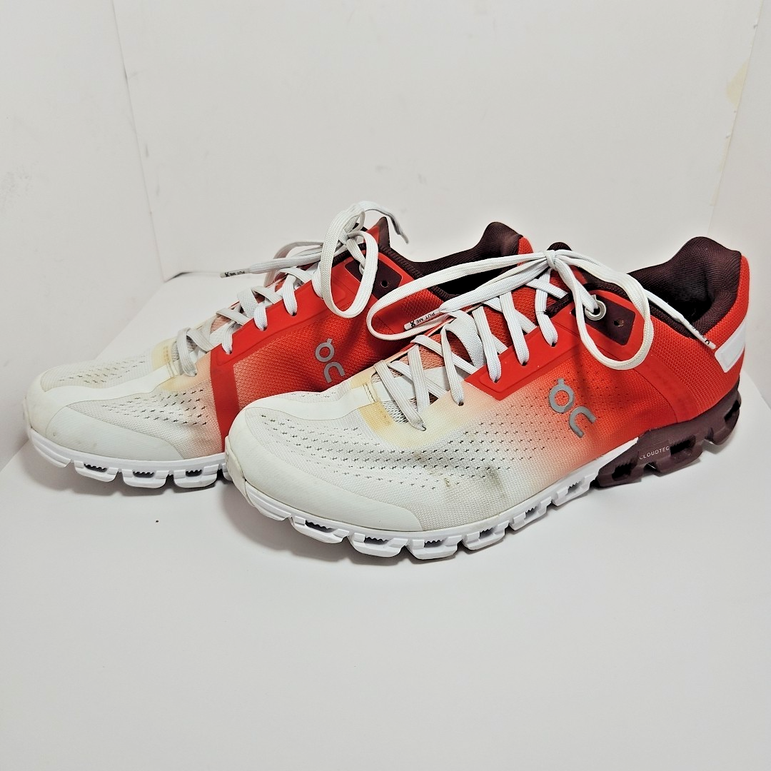 Women's On Cloud Cloudflow Running Shoes Size 9 UK 7 EU 40.5 Red White