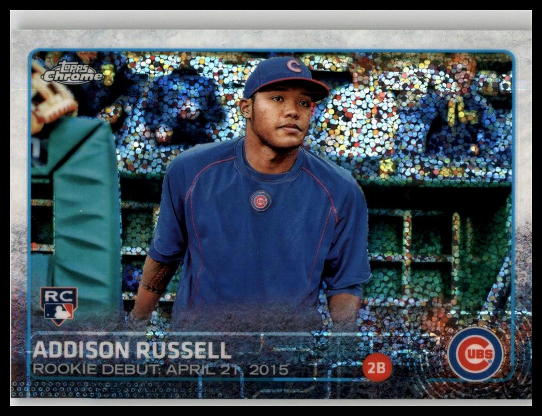 Addison Russell #US208 Baseball Cards 2015 Topps Chrome Update trading card — raw and PSA graded price guide