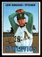 1967 TOPPS #565 LEW KRAUSSE A'S NR-MT SET BREAK 554065 (KYCARDS)