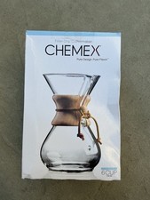 Chemex 6 Cup Pour Over Coffee Maker - Classic Series 30 oz Filter Wood Handle