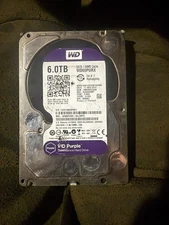 Lot of 2 Western Digital WD60PURX 6TB Purple Surveillance Hard Drive HDD