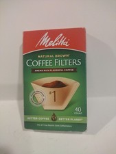 MELITTA 4 NATURAL BROWN UNBLEACHED COFFEE FILTERS 40CT 