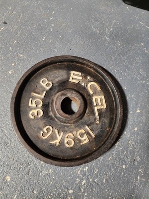 70 lbs Excel Korea Complete Set Olympic Weight Plates Gold 2   35 