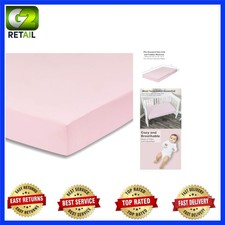Breathable 100 Microfiber Crib Sheet - Pink with 8in Pocket Depth for Safety