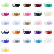 Organza Ribbon 25 Yd Yard Roll 3/8" 5/8" 7/8" 1.5" 1 1/2 in Inch Wide