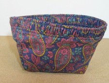 EXC Longaberger Business Card Basket FABRIC liner in Fathers Day Paisley  24422
