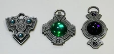 MagiQuest Lot Of 3 Amulets / Runes / Charms / Jewels (2005) Very Rare HTF