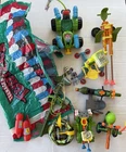 Teenage Mutant Ninja Turtles Vehicle Lot All Vintage Original Parachute TMNT
