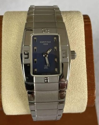 Certina 1888 Silver Watch Repaired Battery Replaced Used Working