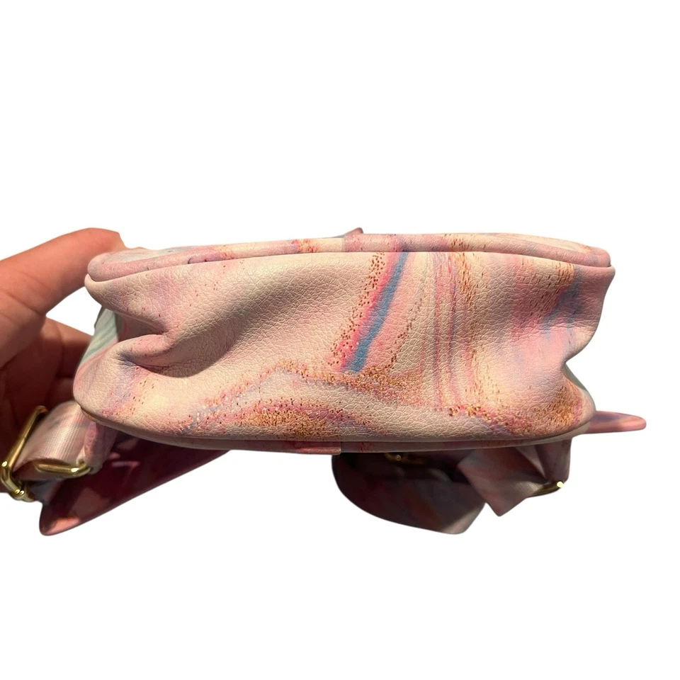 Mochila Bolso Betsy Johnson Rosa Pastel Azul Pequeñas Alas de Mariposa Alas de Hada Foto 3 de 4