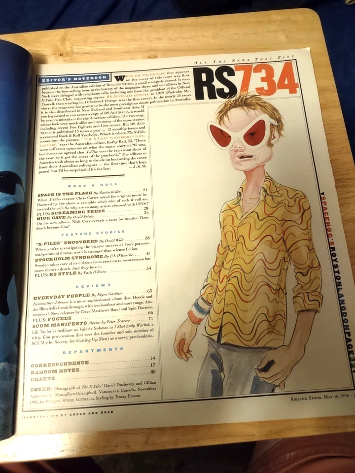 VTG Rolling Stone Magazine XFiles May 16, 1996  Issue 734 Advertising No Label - Image 4 of 4