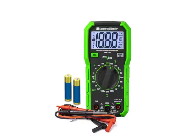 Multímetro digital elétrico comercial 600 volts True RMS alcance manual - Imagem 2 de 4
