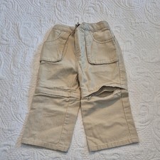 Janie and Jack boys 18 - 24 months tan zip off leg twill pants VGUC 2002