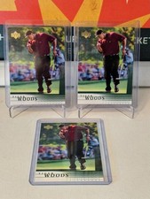 2001 Upper Deck Tiger Woods Rookie RC #1 Lot Of (3)