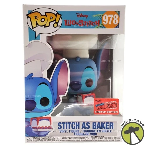 Funko POP Disney Lilo & Stitch 978 Stitch As Baker Vinyl Figure NYCC 2020