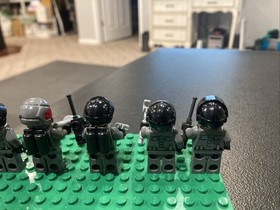 6 LEGO Space Police 3 Policeman Officer Minifig Lot 3 5984 5983 5982 5981 5969