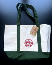 Trader Joe  s Canvas Tote Bag - Large Green Limited Edition - NEW with TAGS
