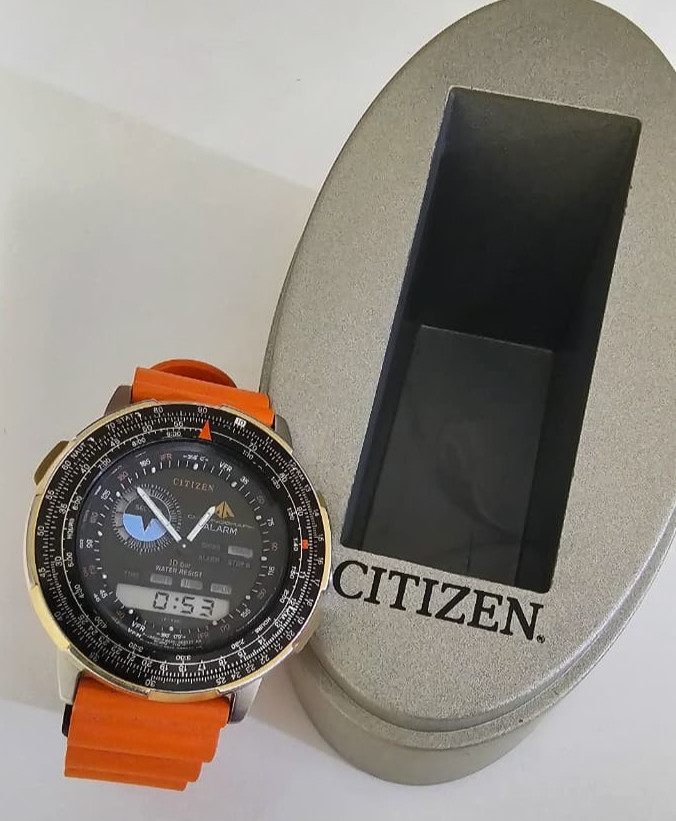 CITIZEN PROMASTER Navihawk Pilot Chronograph Alarm Digital Watch Flight Computer