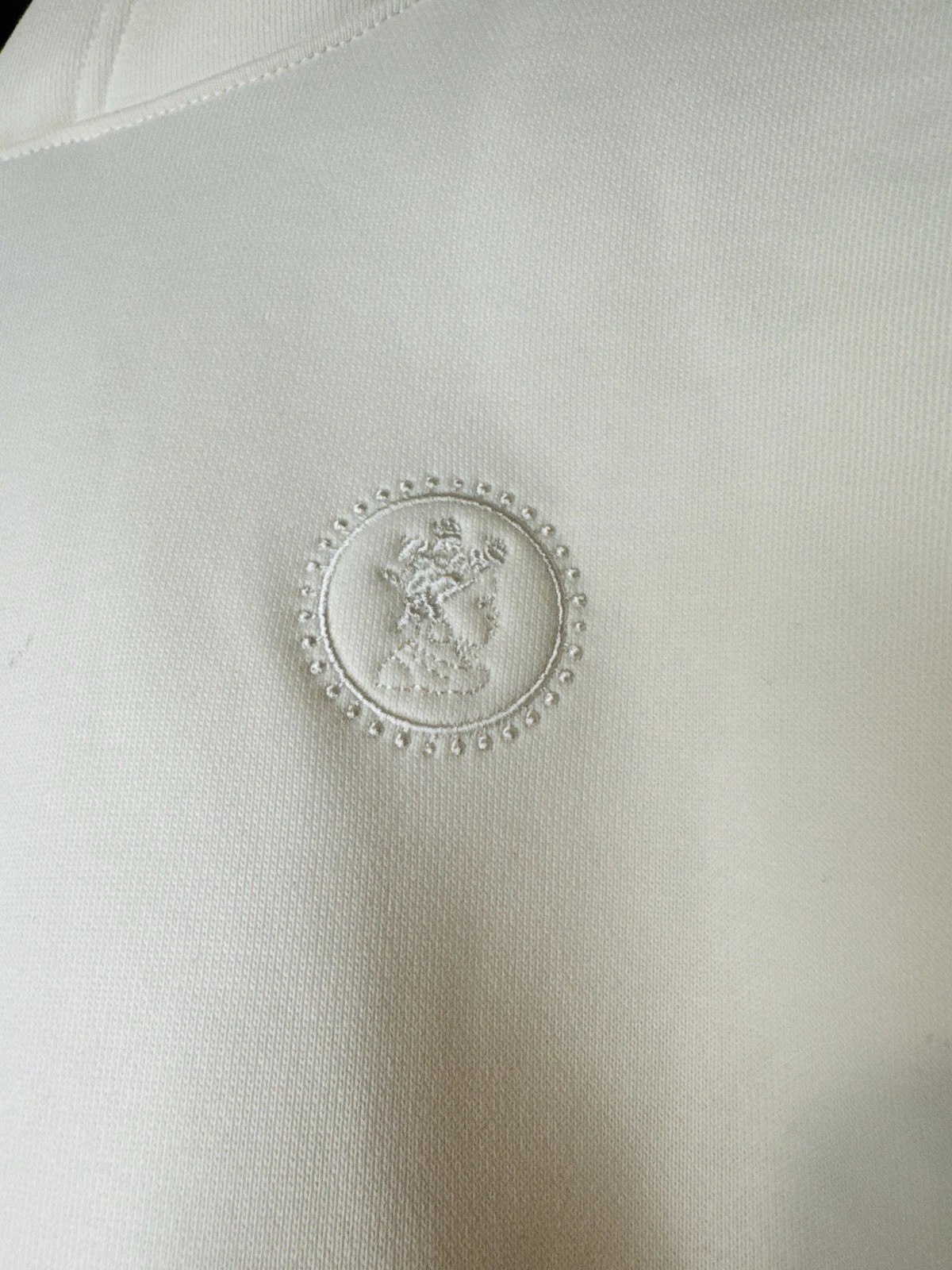 OFF WHITE Felpa con cappuccio drappeggio aperto Jordan Brand x Union Bephies Beauty Supply taglia XS crema