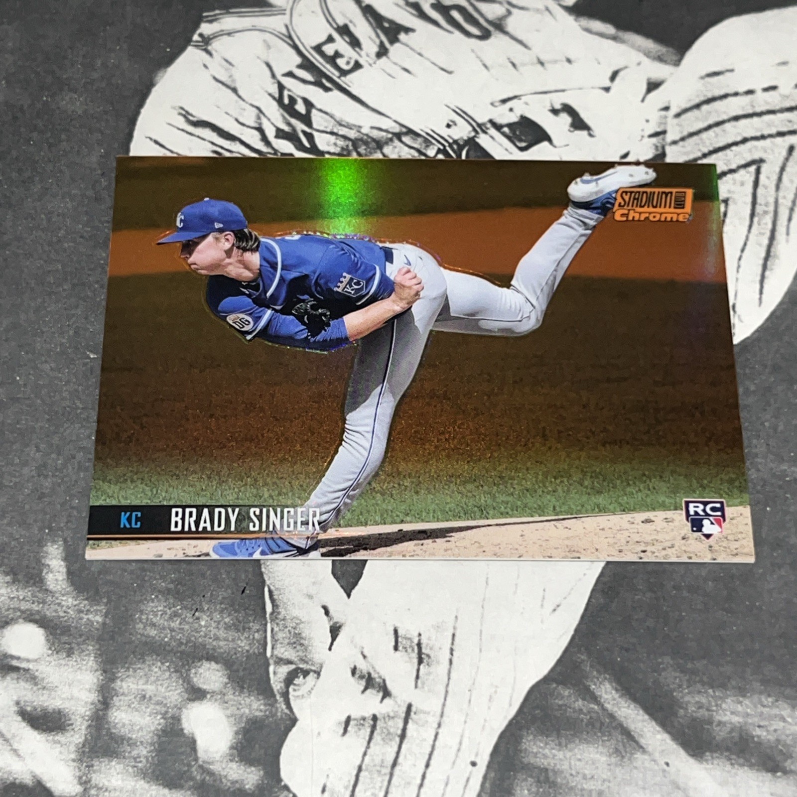 Brady Singer RC 2021 Topps Stadium Club Chrome Insert Orange Parallel /25 #216