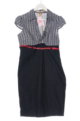 BOOM BOOM JEANS Bleistiftkleid Damen Kleid Gr. DE 40 schwarz-weiß-rot