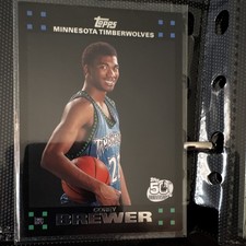 Topps 2007-08 Corey Brewer Rookie #117 Minnesota Timberwolves NBA Card. rookie card picture