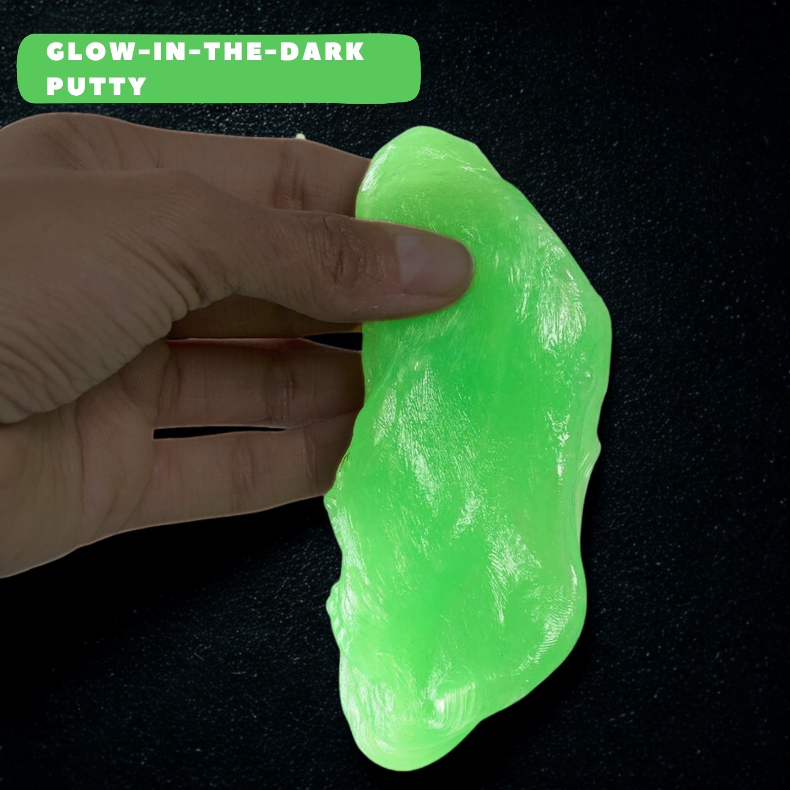 5-Pack Liquid Glass Putty Set – Reactive, UV, Chameleon, Glow, Super Stretch Toy