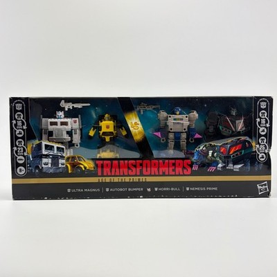 Transformers Age of the Primes 4 Pk Ultra Magnus Nemesis Prime Horri-Bull Bumper
