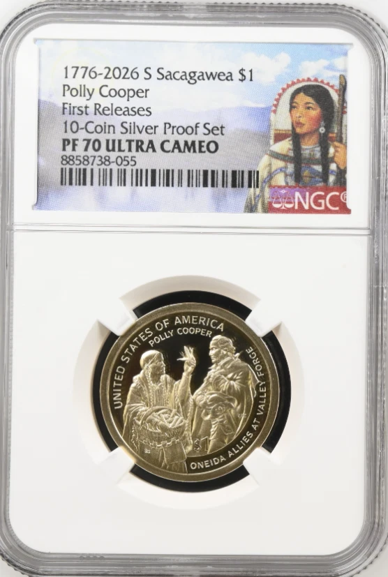 2026 S Sacagawea $1 Polly Cooper NGC PF70 Ultra Cameo First