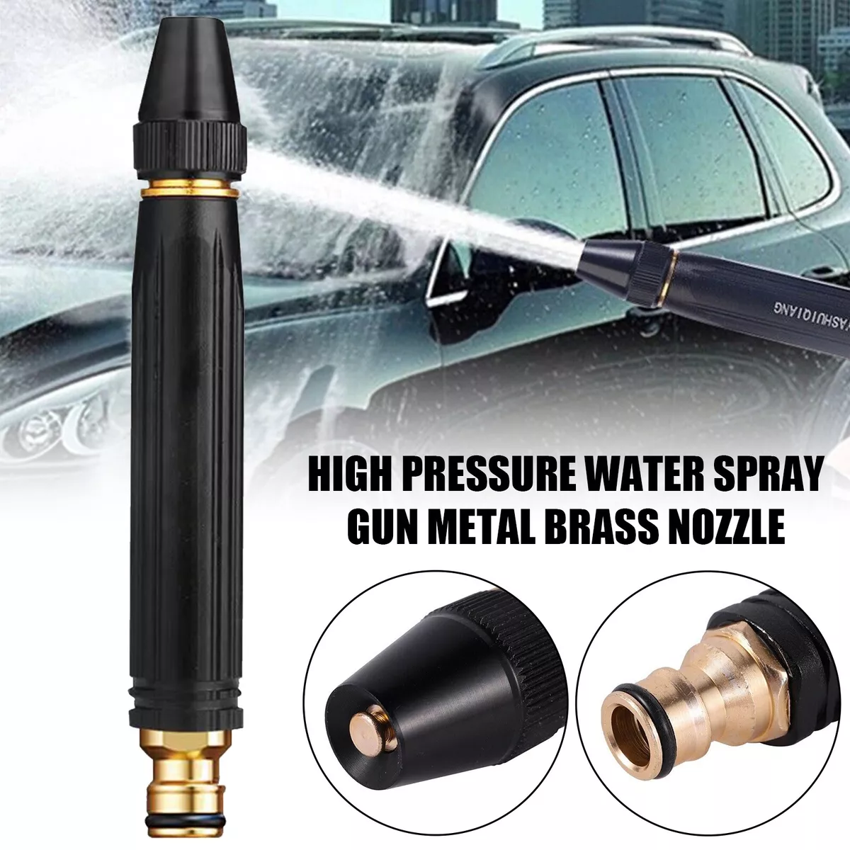 For High Pressure Water Gun Hose Nozzle Garden Car Lawn Wash Water Sprayer