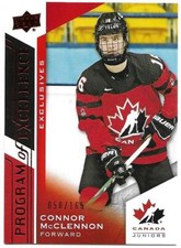 2020-21 UD Team Canada Juniors CONNOR McCLENNON #140 Exclusives Program 058/165
