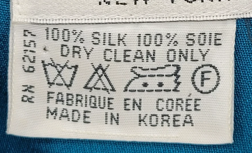 Blazer Flora Kung New York Mujer 14 Azul Seda Un Botón Chaqueta De Colección Foto 4 de 4