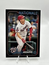 RILEY ADAMS 2024 Topps Series 2 #395 BLACK Boarder Short Print /73 Nationals