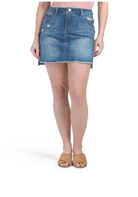 1822 Denim Skirt Size 10 Distressed 