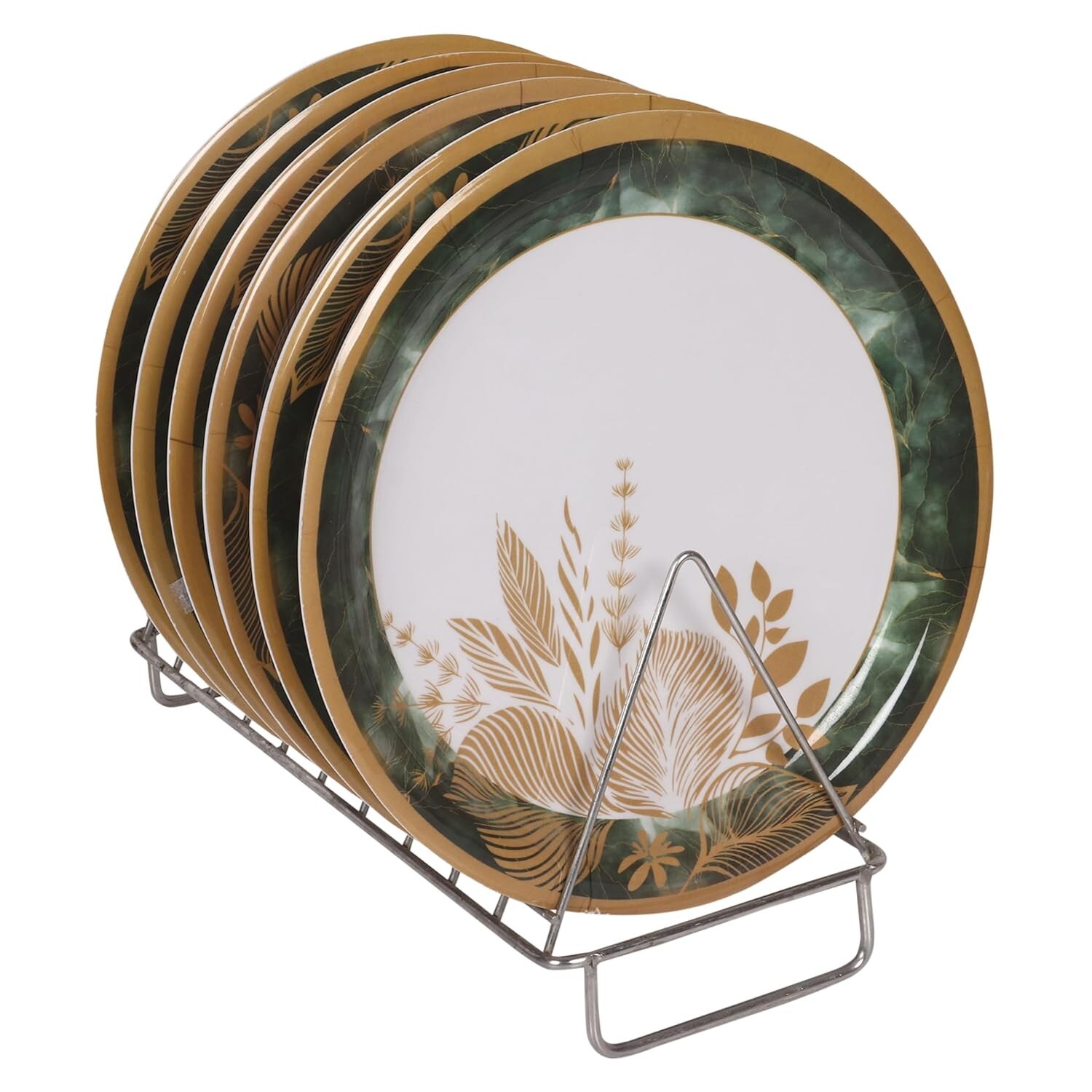 Melamine Round Floral Printed Full Size Dinner Plate (11 Inch) & Bowl