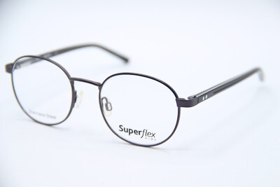 NEW SUPERFLEX SFK 218 M103 DARK BROWN AUTHENTIC DESIGNER EYEGLASSES 45-17