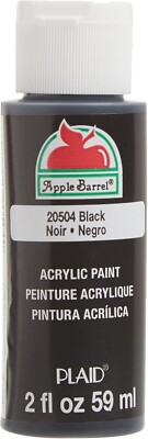 #ad Apple Barrel Acrylic Paint in Assorted Colors 2 Ounce 20504 Black $1.33