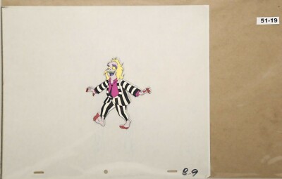 Beetlejuice Original Production Drawing And Cel 51-19 Used Cond.