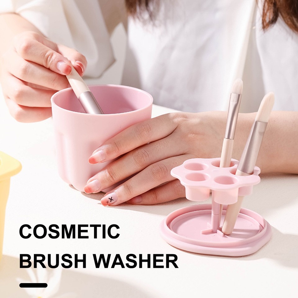 Brush Container Beauty Tool Container Makeup Brush Cleaner Bowl with