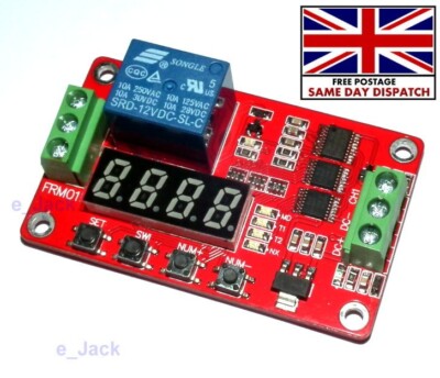 12V Multifunktions Selbstsperren Relais Zyklus Timer Modul SPS Hausautomation Verzögerung
