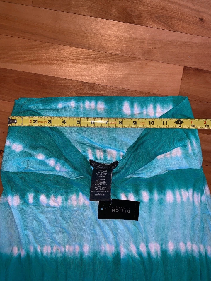 NUEVO CON ETIQUETAS Mujer Talla M HISTORIA DEL DISEÑO Tie Dye Maxi Falda Plegable Cintura Hippie $99 Foto 4 de 4