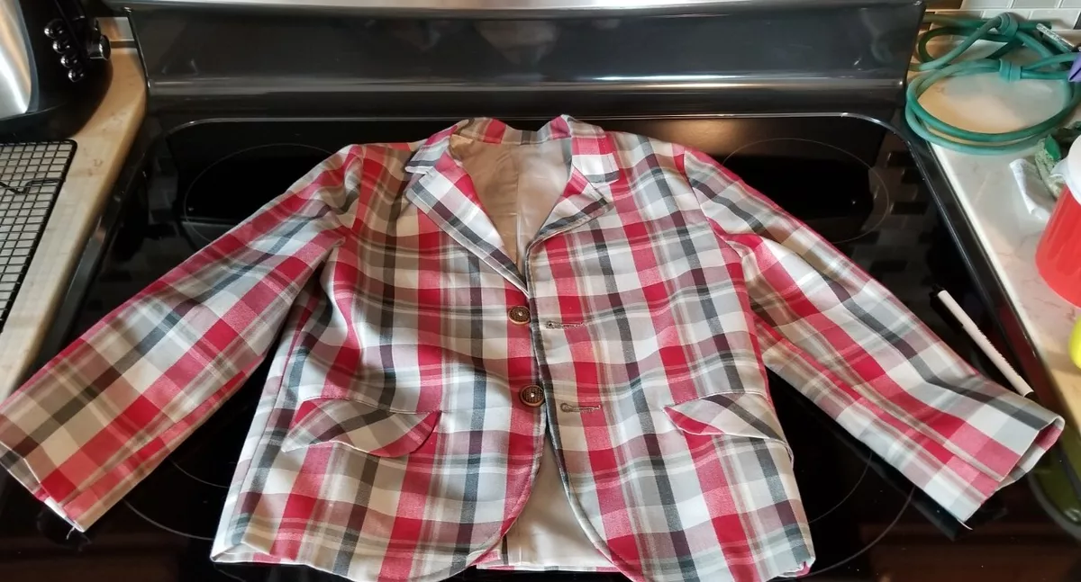 1960 Boys Plaid Sport Jacket Vintage