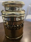 Lawson's Gold Glass Milk Bucket Advertising  Rare Unique Vintage Ceramic